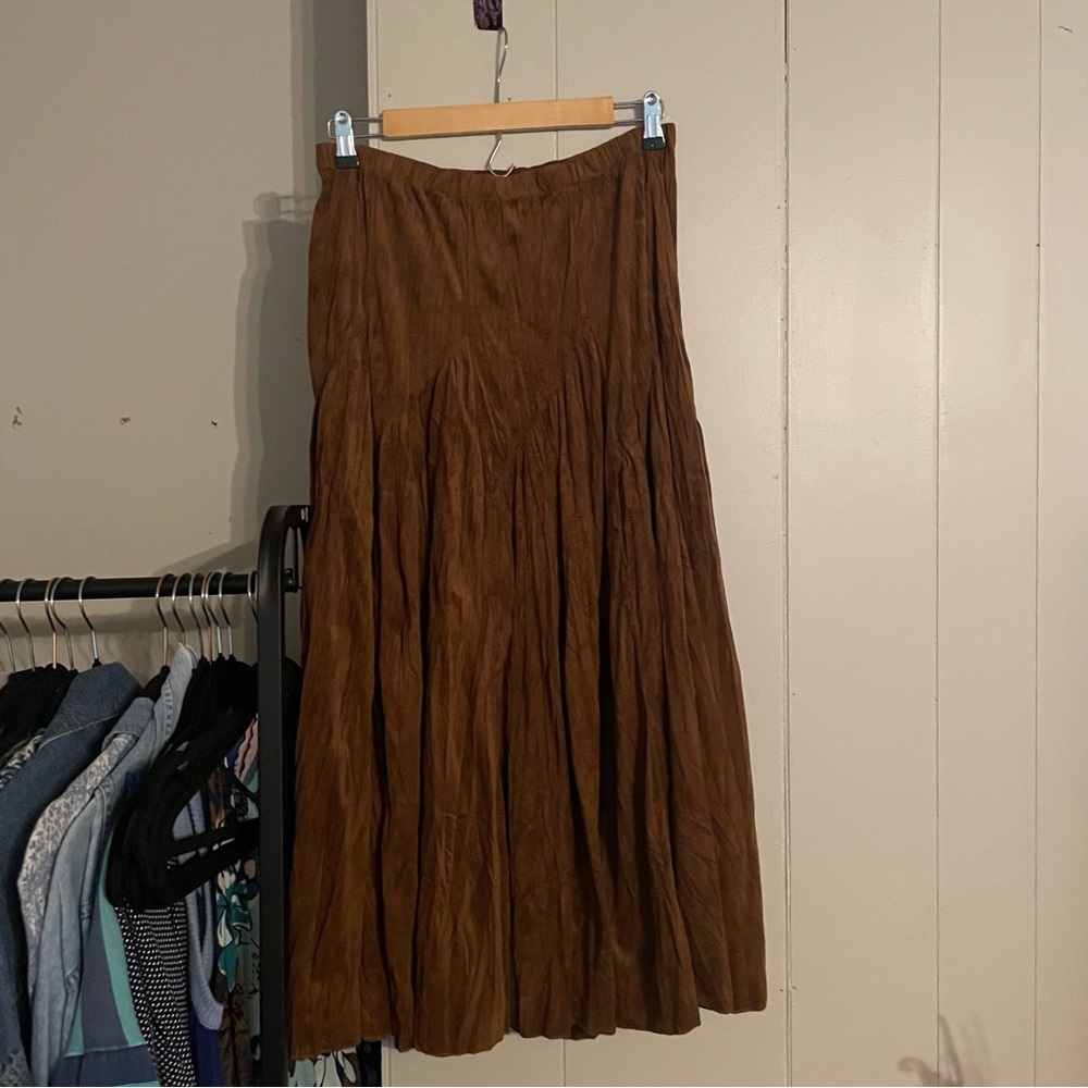 Suede skirt